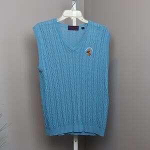 Royal St. George’s Collection Light Blue‎ Cable Knit Golf Vest XL